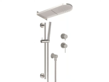 X STYLE INOX - Stainless steel shower set with overhead shower by Remer Rubinetterie - view 2
